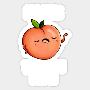 Practise What You Peach Cute Positive Fruit Pun Sticker